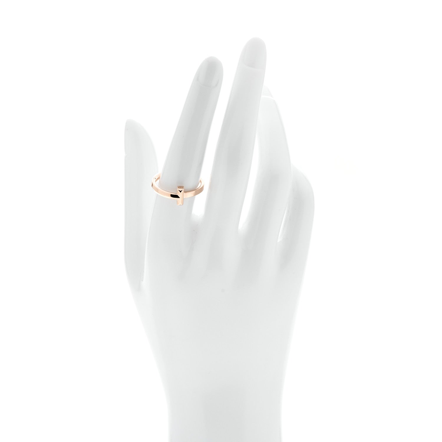 Tiffany 18K Rose Gold T T1 Ring 57 8 2 of 5