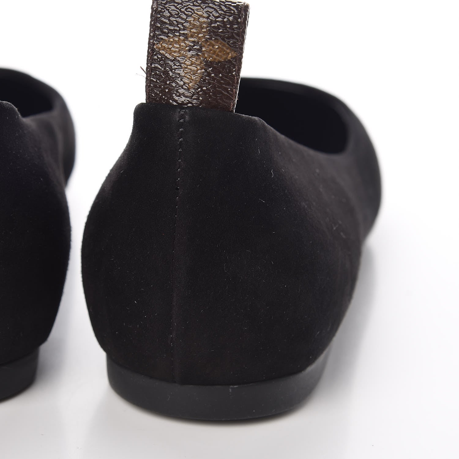 Louis Vuitton Suede Monogram Uniformes Ballet Flats 37.5 Black 10 of 12