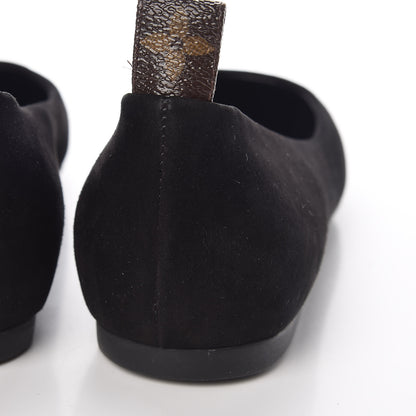 Louis Vuitton Suede Monogram Uniformes Ballet Flats 37.5 Black 10 of 12