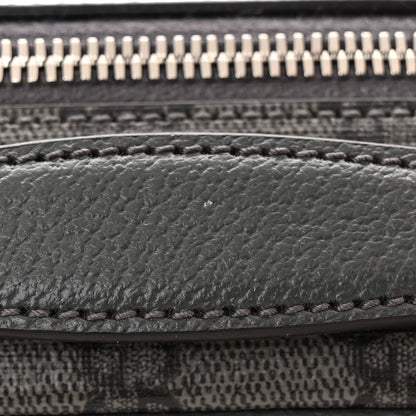 Gucci GG Supreme Monogram Textured Dollar Calfskin Small Ophidia Top Handle Shoulder Grey Black Graphite Grey 15 of 15