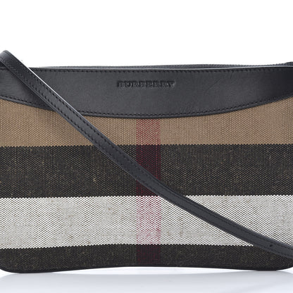Burberry Mega Check Peyton Crossbody Clutch Bag Black 9 of 12