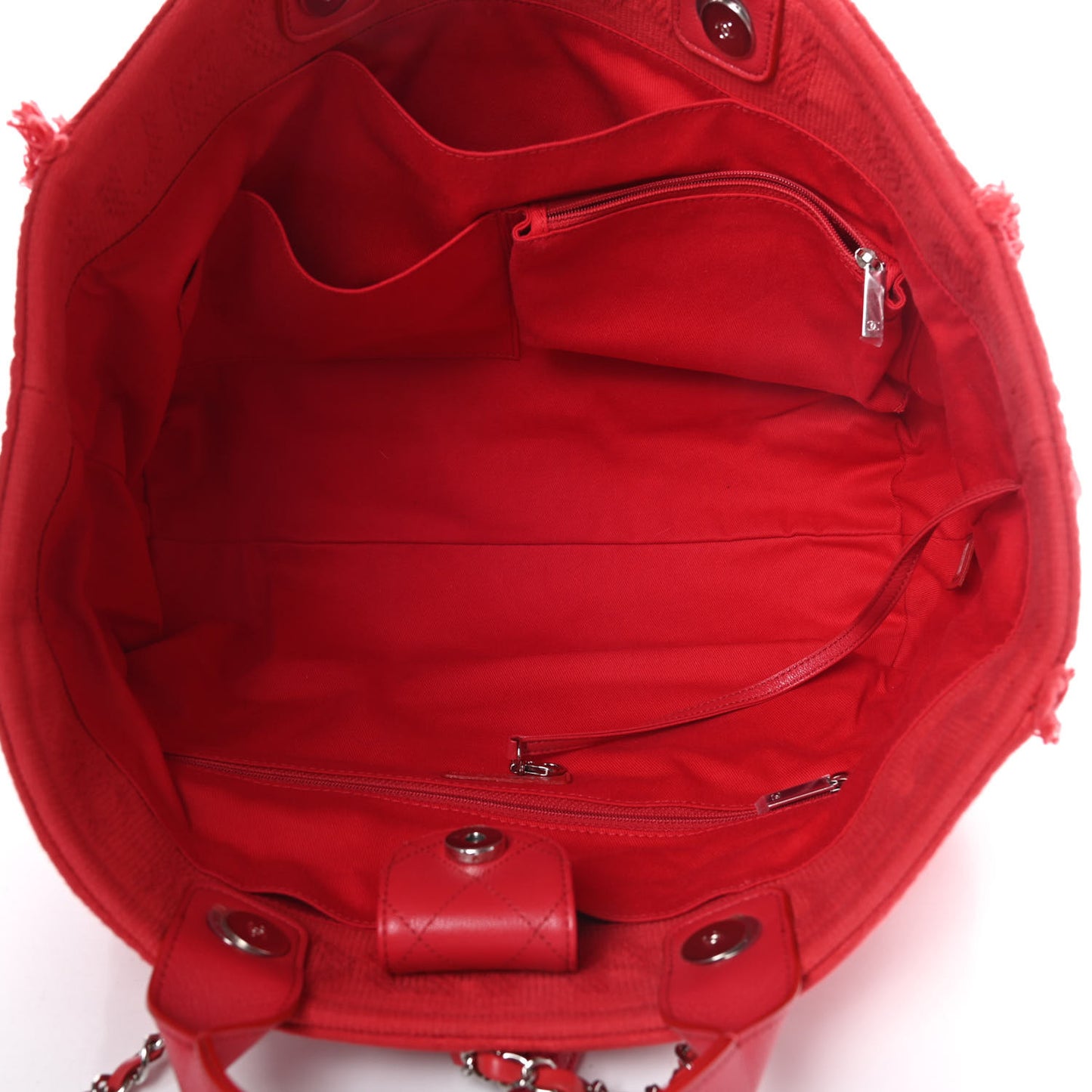 Canvas Large Double Face Shopping Tote Red