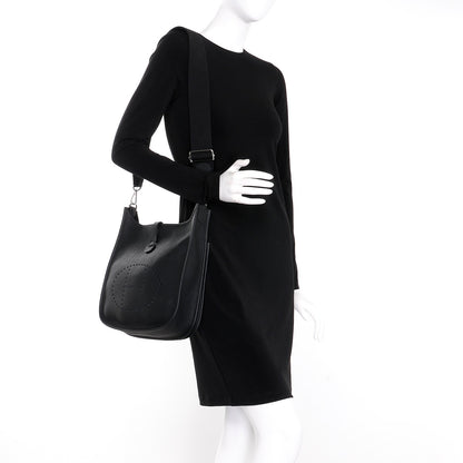 Hermes Taurillon Clemence Evelyne III PM Black 2 of 7