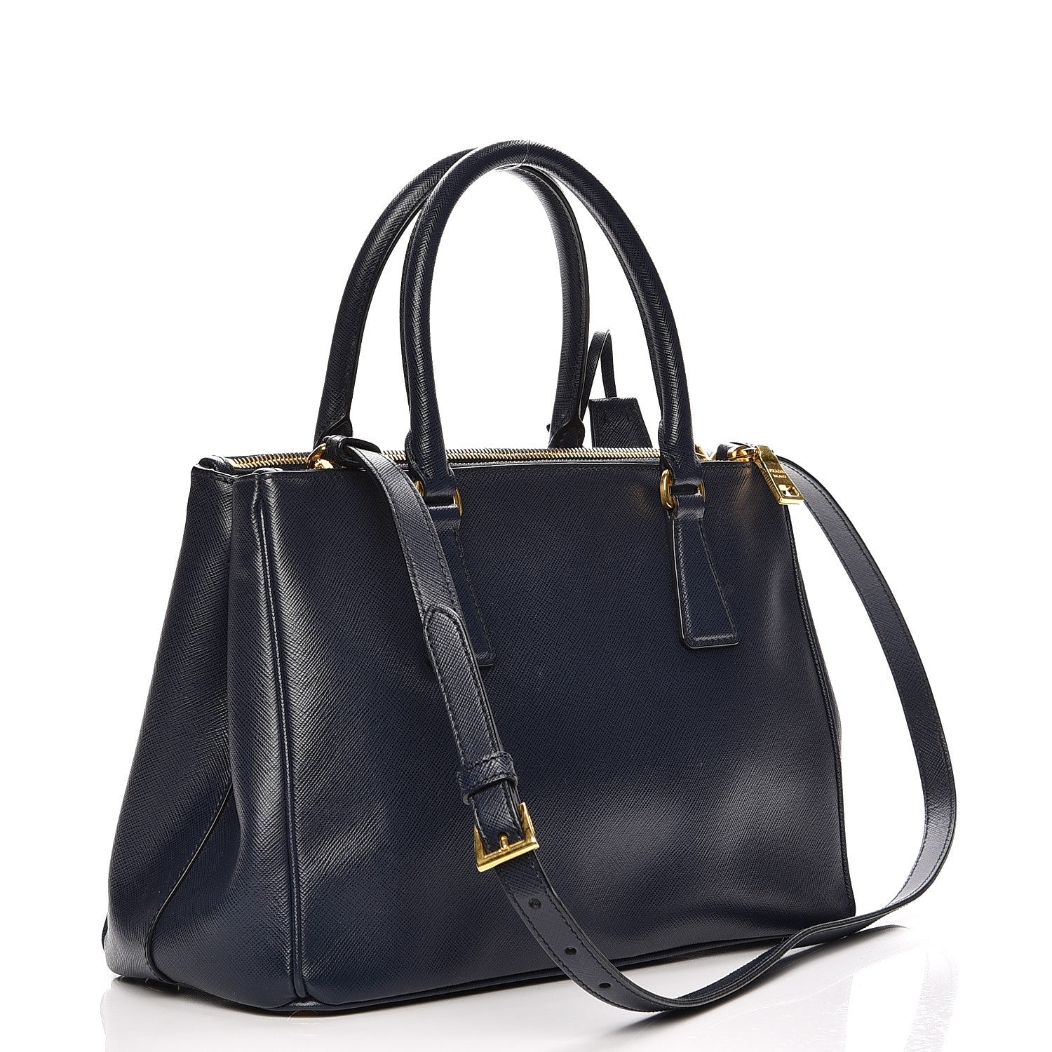 Prada Saffiano Small Galleria Double Zip Tote Baltico 4 of 12