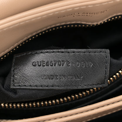 Saint Laurent Calfskin Y Quilted Monogram Toy Loulou Crossbody Bag Latte 7 of 12