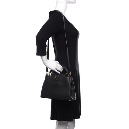Louis Vuitton Taurillon Capucines BB Black 2 of 12