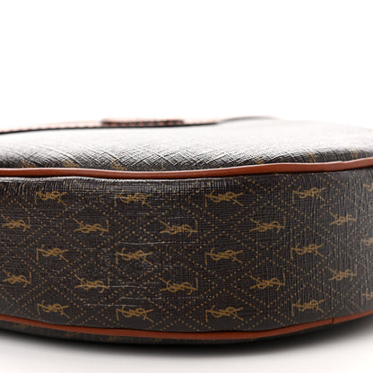 Saint Laurent Canvas Smooth Calfskin Le Monogramme Coeur Crossbody Chestnut 8 of 9