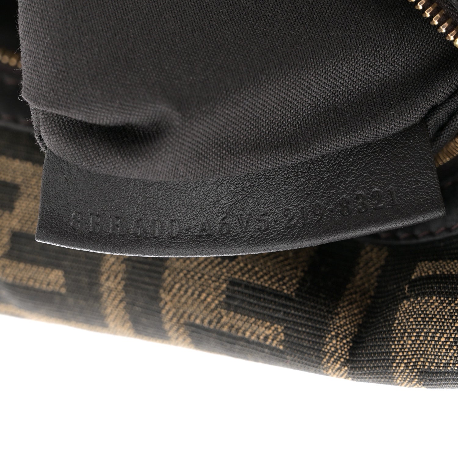 Fendi Fabric Jacquard FF 1974 Medium Baguette Tobacco Moro Black 7 of 11