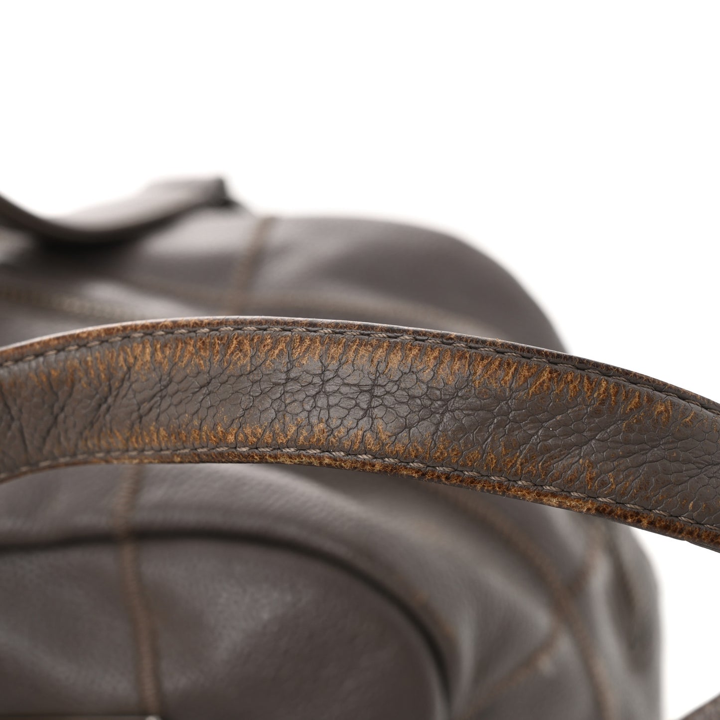 Caviar Square Stitched Bowler Grey