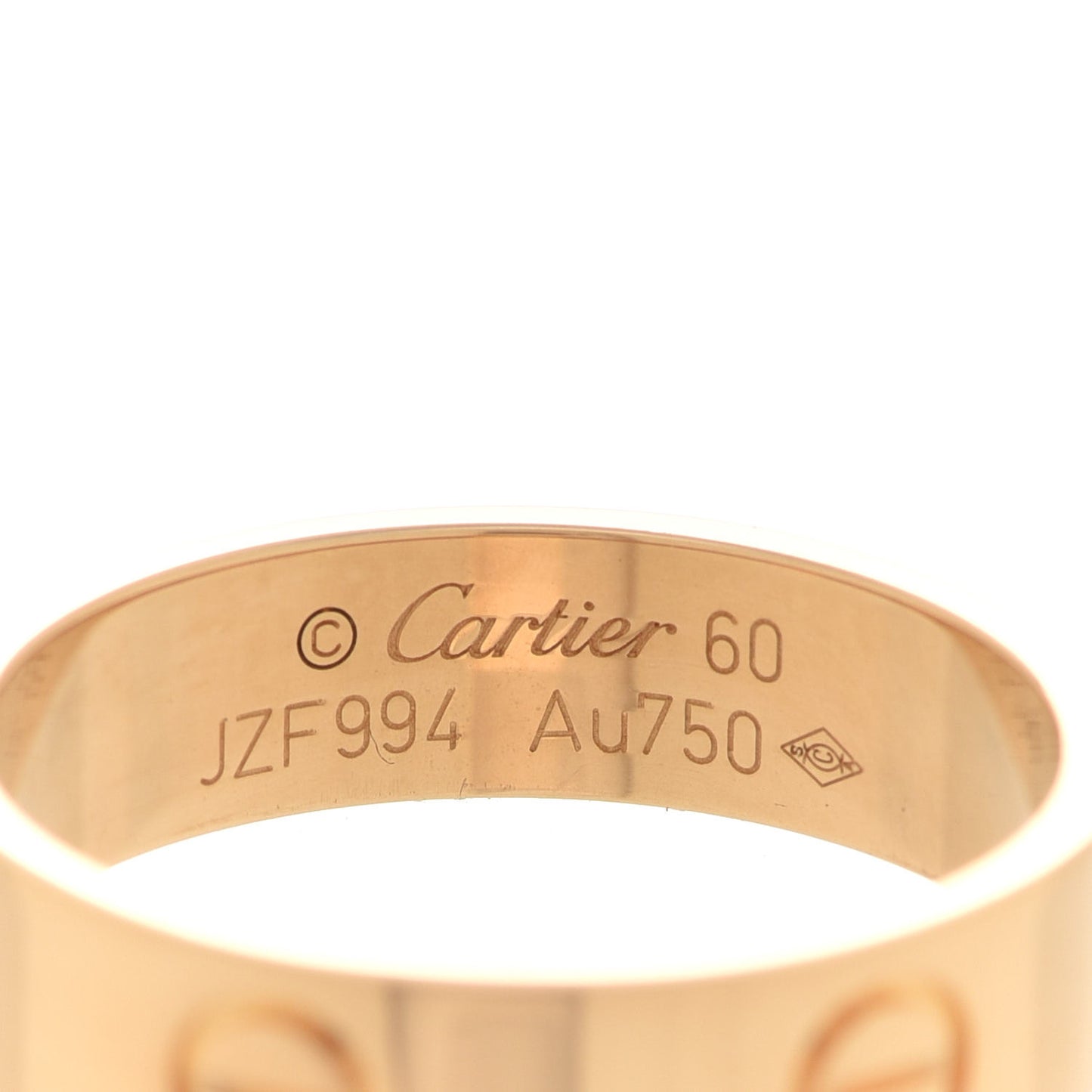 18K Yellow Gold 5.5mm LOVE Ring 60 9