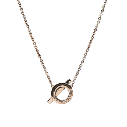 Hermes 18K Rose Gold Diamond Finesse Pendant Necklace 5 of 5