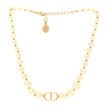 Christian Dior Pearl 30 Montaigne Choker Necklace Gold 3 of 4