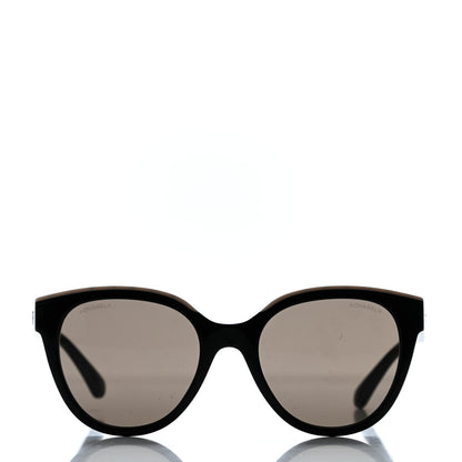 Chanel Acetate CC Butterfly Sunglasses 5414 Black Beige 2 of 4
