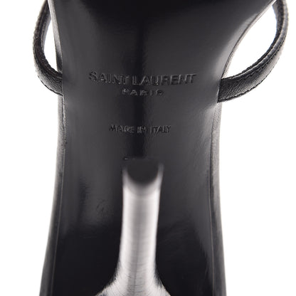 Saint Laurent Calfskin Cassandra 110 Sandals 36 Black 6 of 8