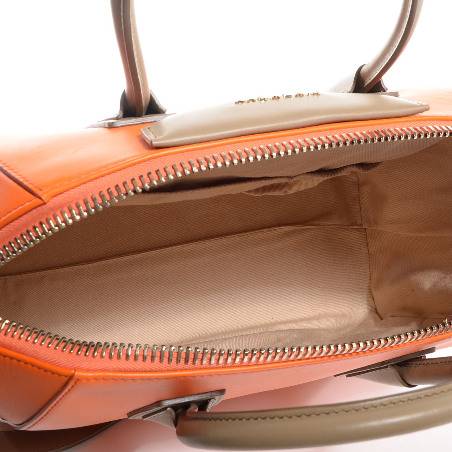 Smooth Calfskin Medium Bi-Color Antigona Orange Beige