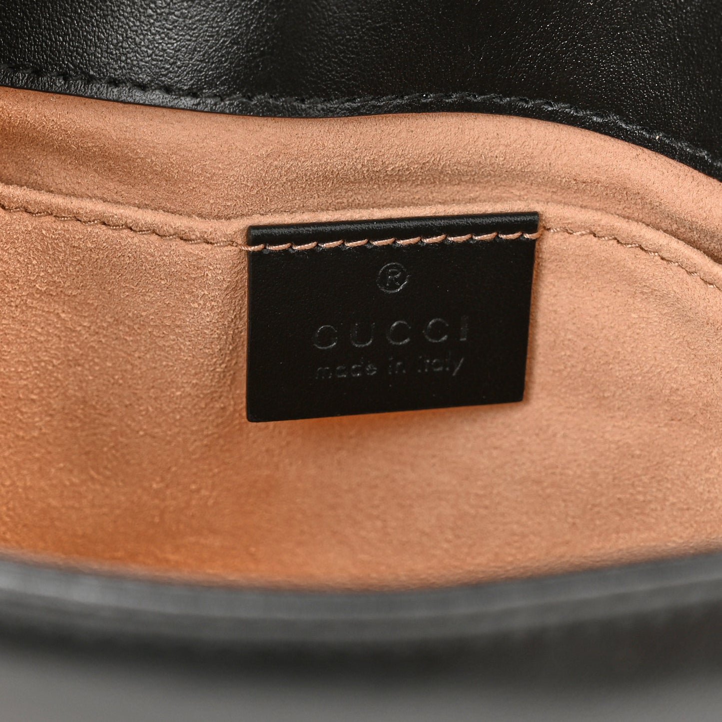 Calfskin Matelasse Mini GG Marmont Shoulder Bag Black