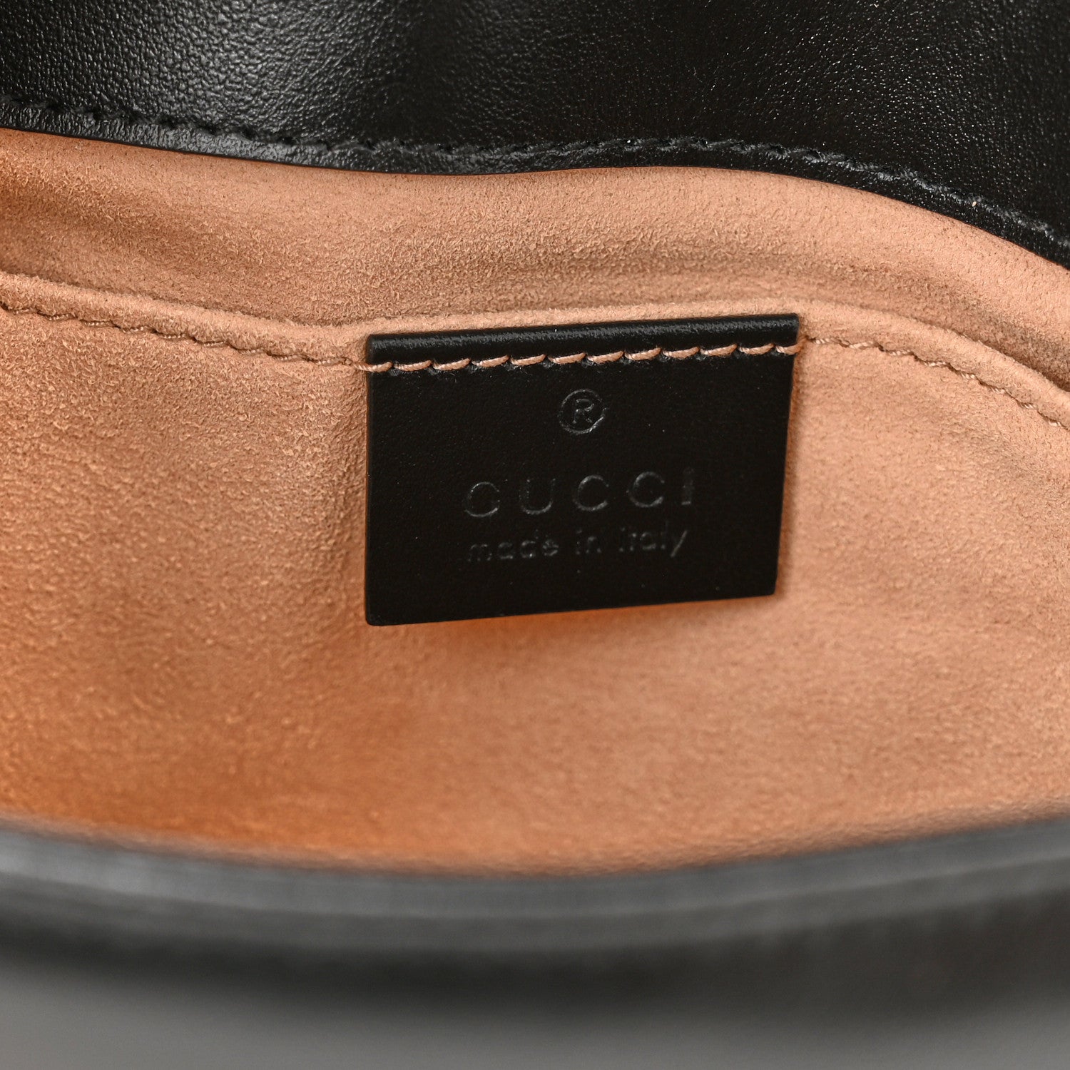 Gucci Calfskin Matelasse Mini GG Marmont Shoulder Bag Black 6 of 10