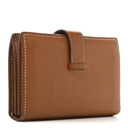Hermes Epsom Bearn Card Holder Wallet Gold 3 of 11