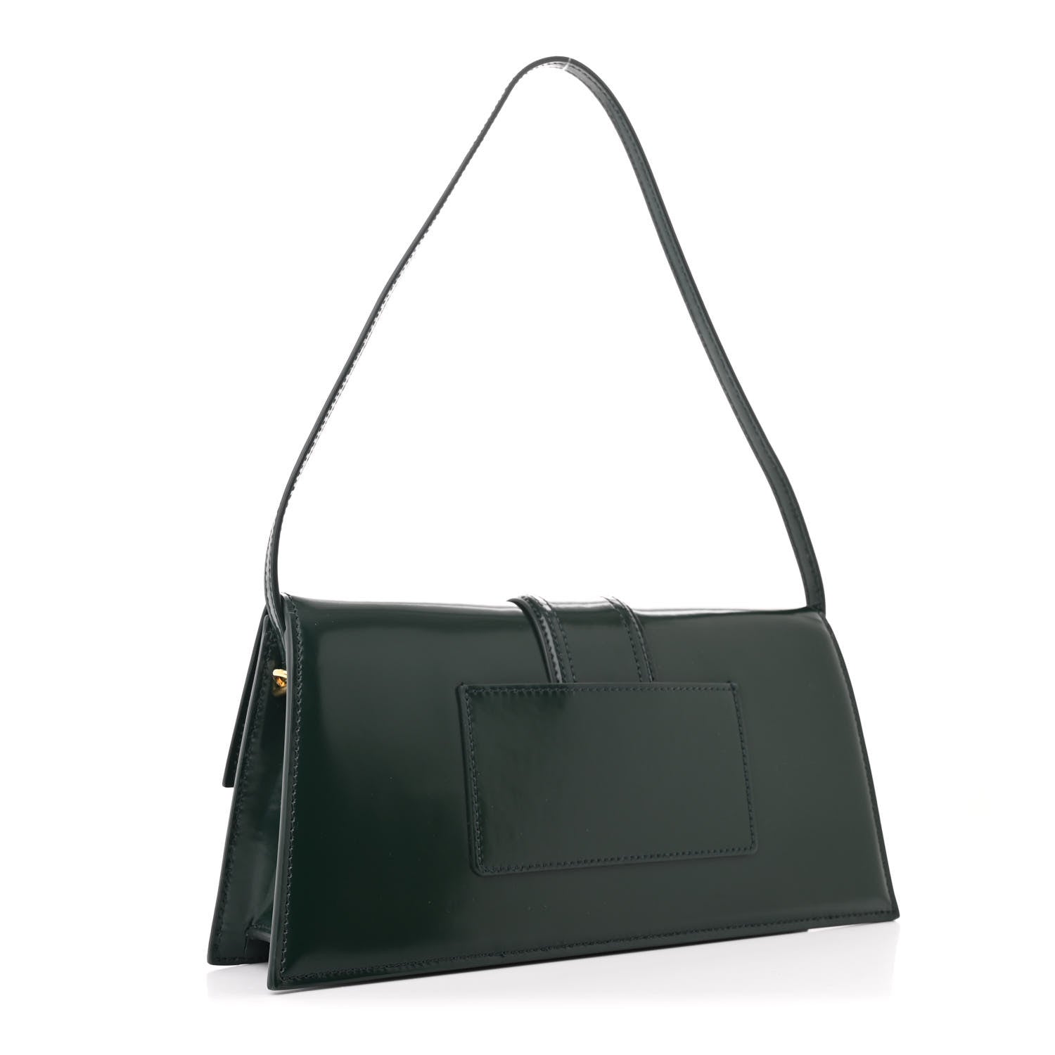 Jacquemus Glazed Calfskin Le Bambino Long Dark Green 3 of 10