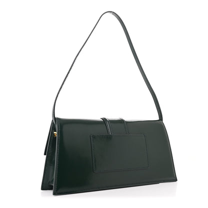 Jacquemus Glazed Calfskin Le Bambino Long Dark Green 3 of 10