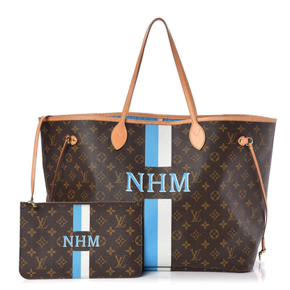 Louis Vuitton Monogram My LV Heritage Neverfull GM Blue Clair White 1 of 7