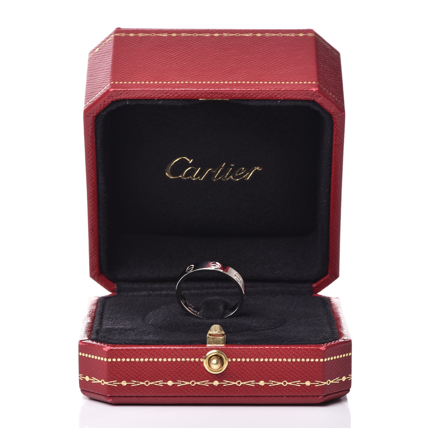 Cartier 18K White Gold 3.5mm LOVE Wedding Band Ring 54 6.75 5 of 5