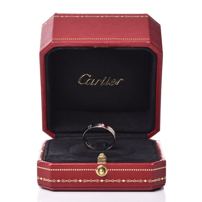 Cartier 18K White Gold 3.5mm LOVE Wedding Band Ring 54 6.75 5 of 5