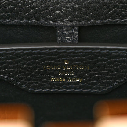 Louis Vuitton Taurillon Capucines MM Black Arizona Beige Ruby Red 6 of 9