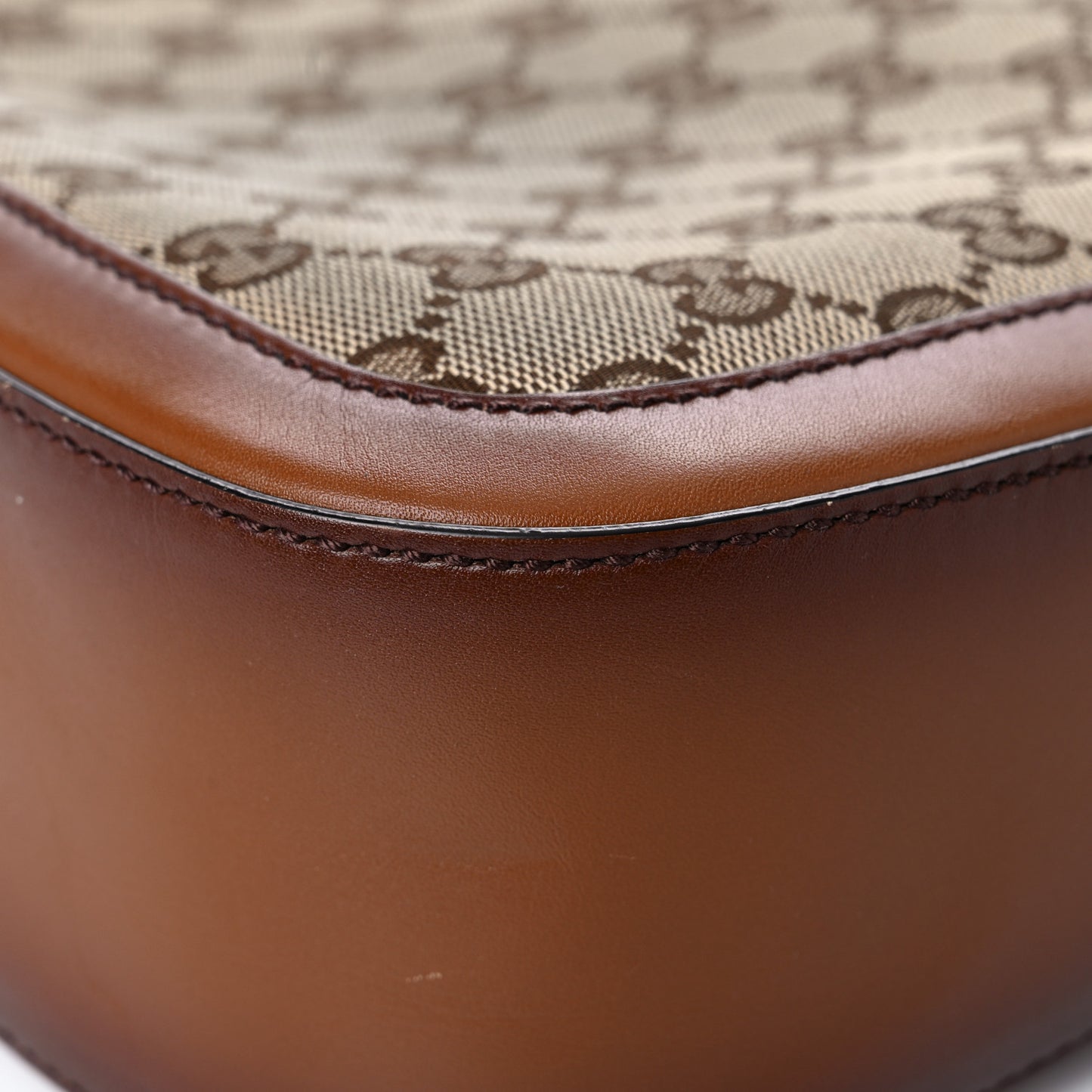 Monogram Medium Lady Web Shoulder Bag Beige Cuir