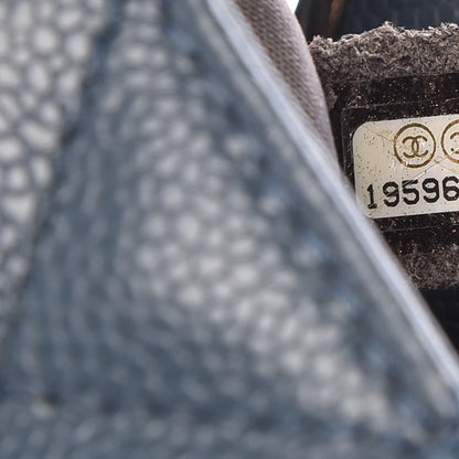 Chanel Caviar Quilted Grand Shopping Tote GST Dark Blue 7 of 11