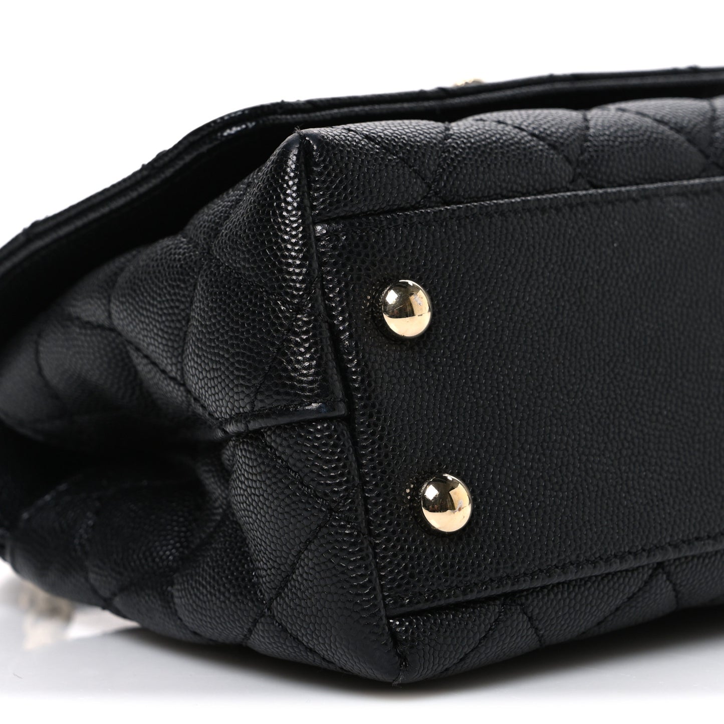 Caviar Quilted Extra Mini Coco Handle Flap Black