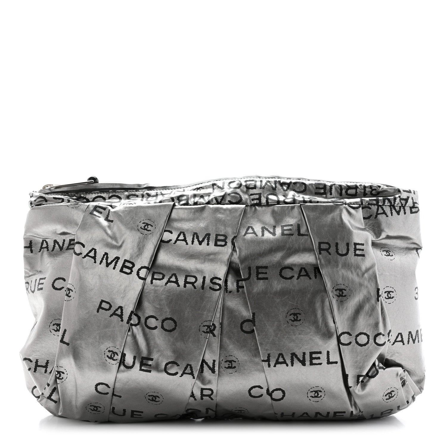 Chanel Coated Canvas Unlimited Clutch Silver 1 of 9