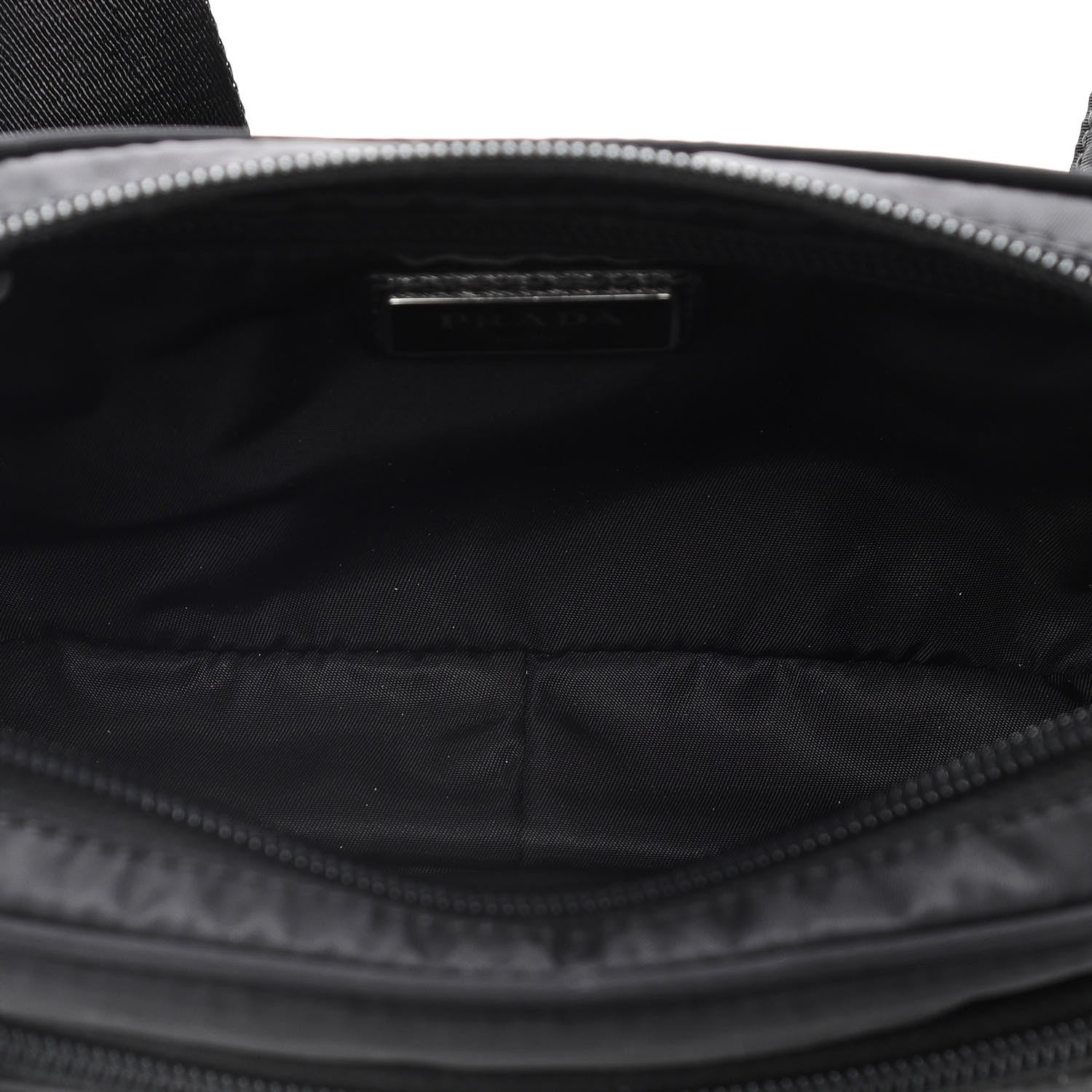 Prada Tessuto Nylon Saffiano Belt Bag Black 5 of 18