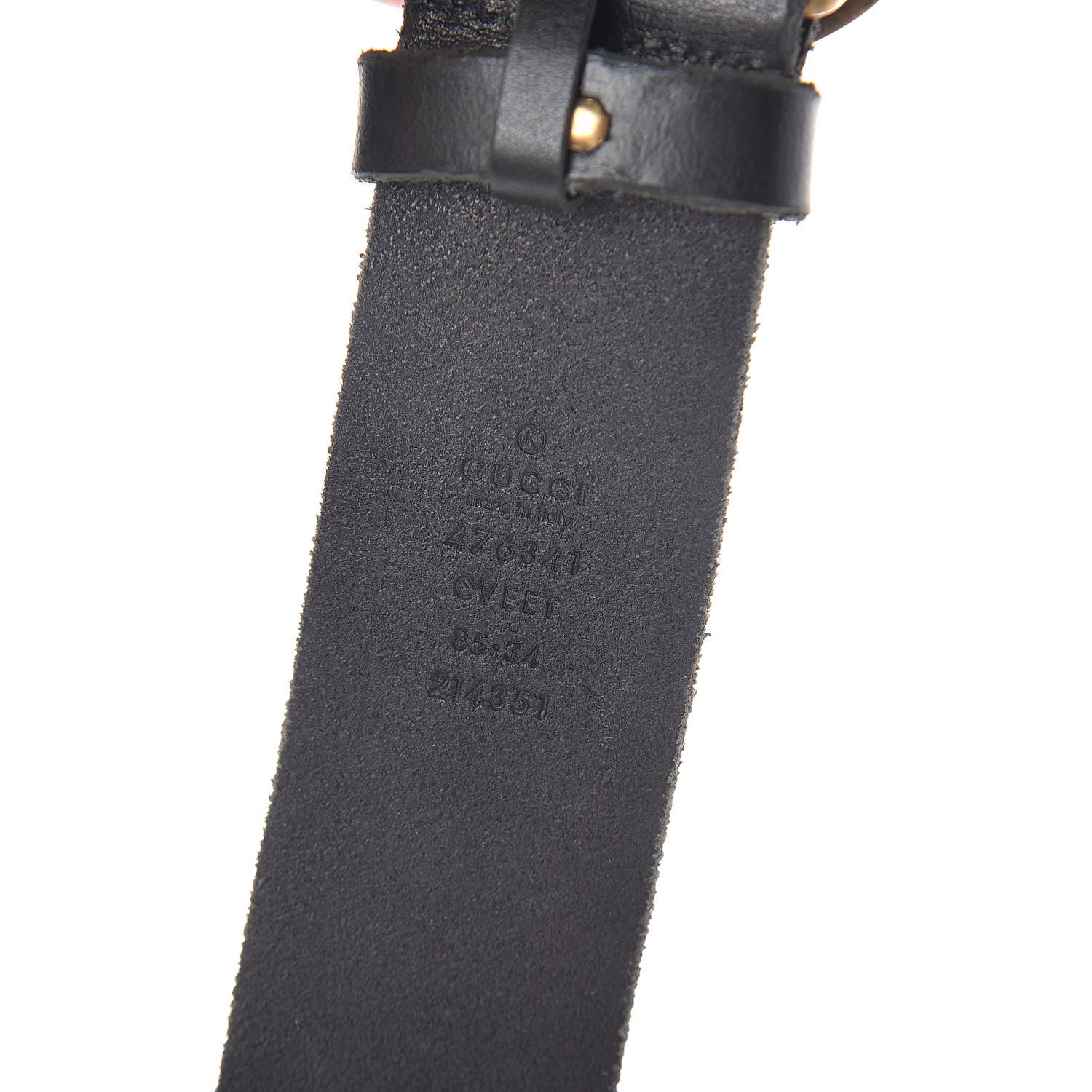 Gucci Calfskin Crystal Double G Belt 85 34 Black Multicolor 4 of 6