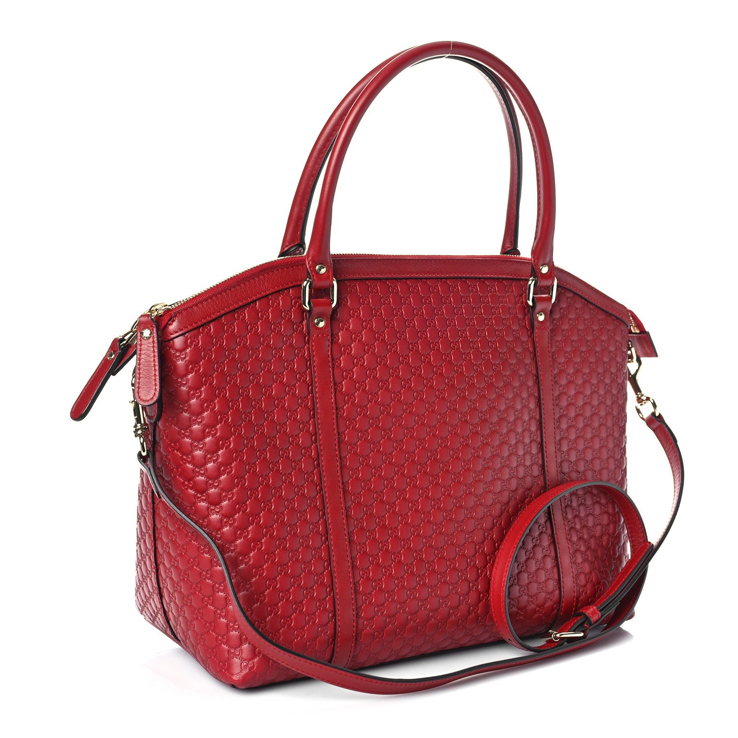 Gucci Soft Microguccissima Dome Satchel Red 3 of 9
