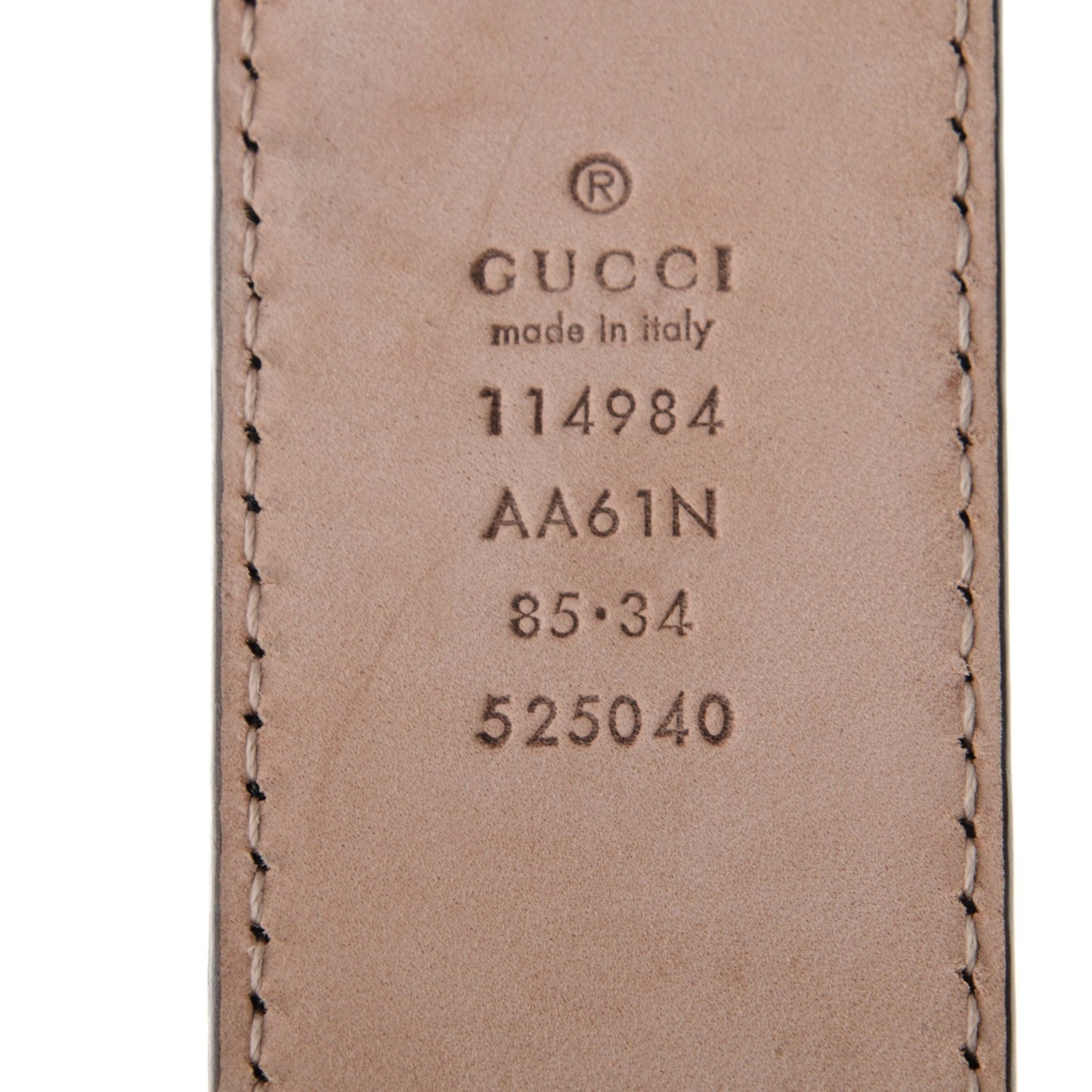 Guccissima Interlocking G Belt 85 34 Black