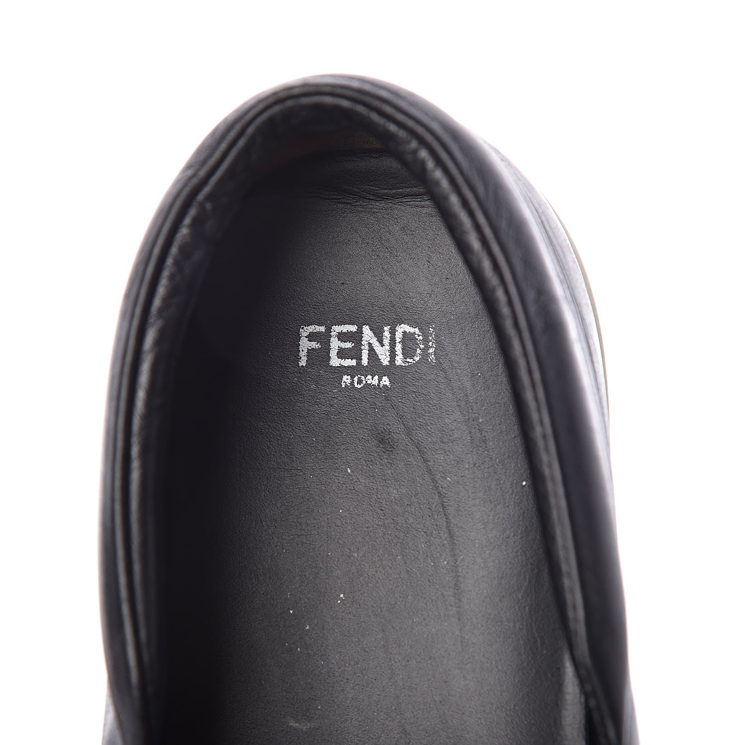 Fendi Vitello Elite Monster Eyes Slip On Sneakers 38 Black 9 of 9