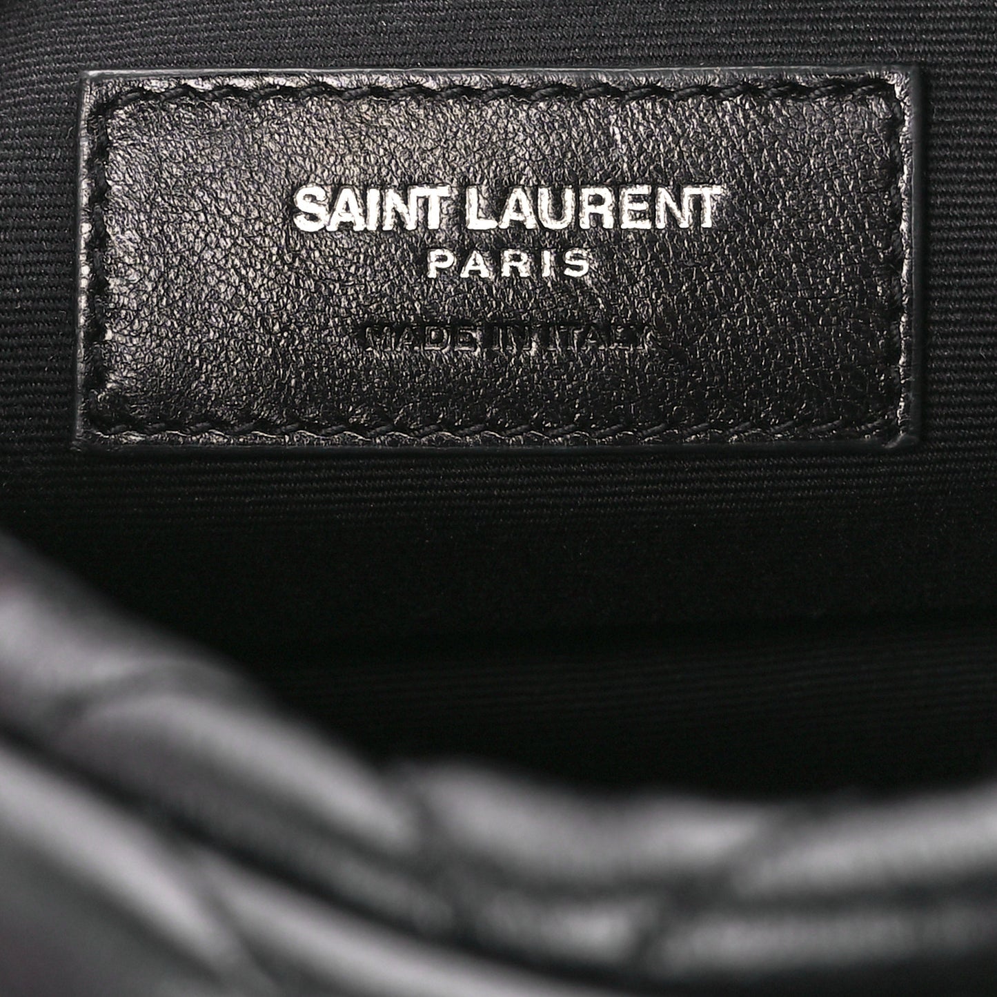 Calfskin Y Quilted Monogram Mini Loulou Bowling Bag Black