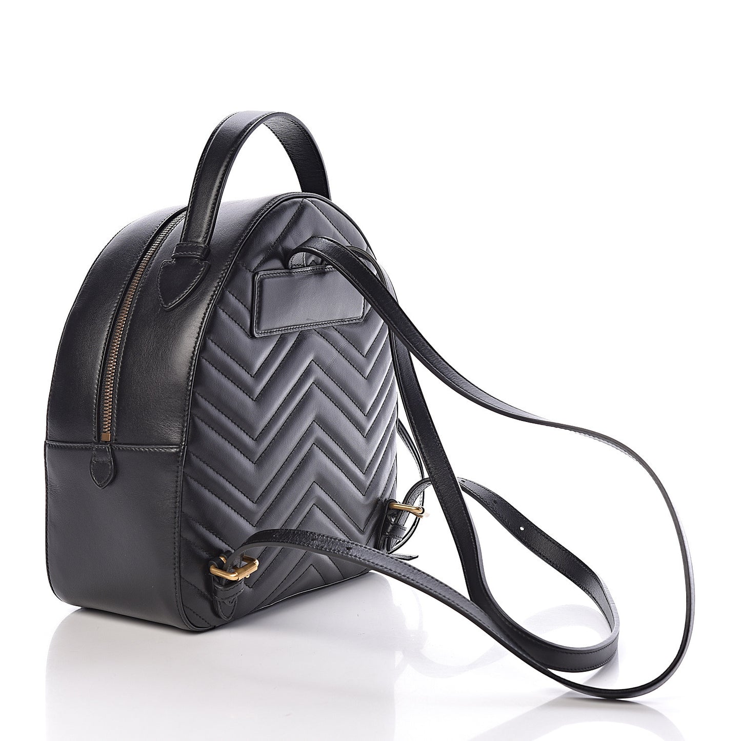 Calfskin Matelasse GG Marmont Backpack Black