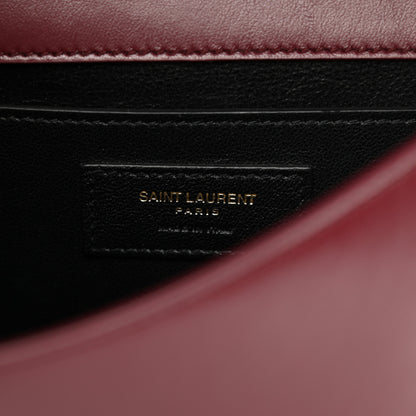 Saint Laurent Smooth Calfskin Small Spontini Saddle Bag Rouge 6 of 8