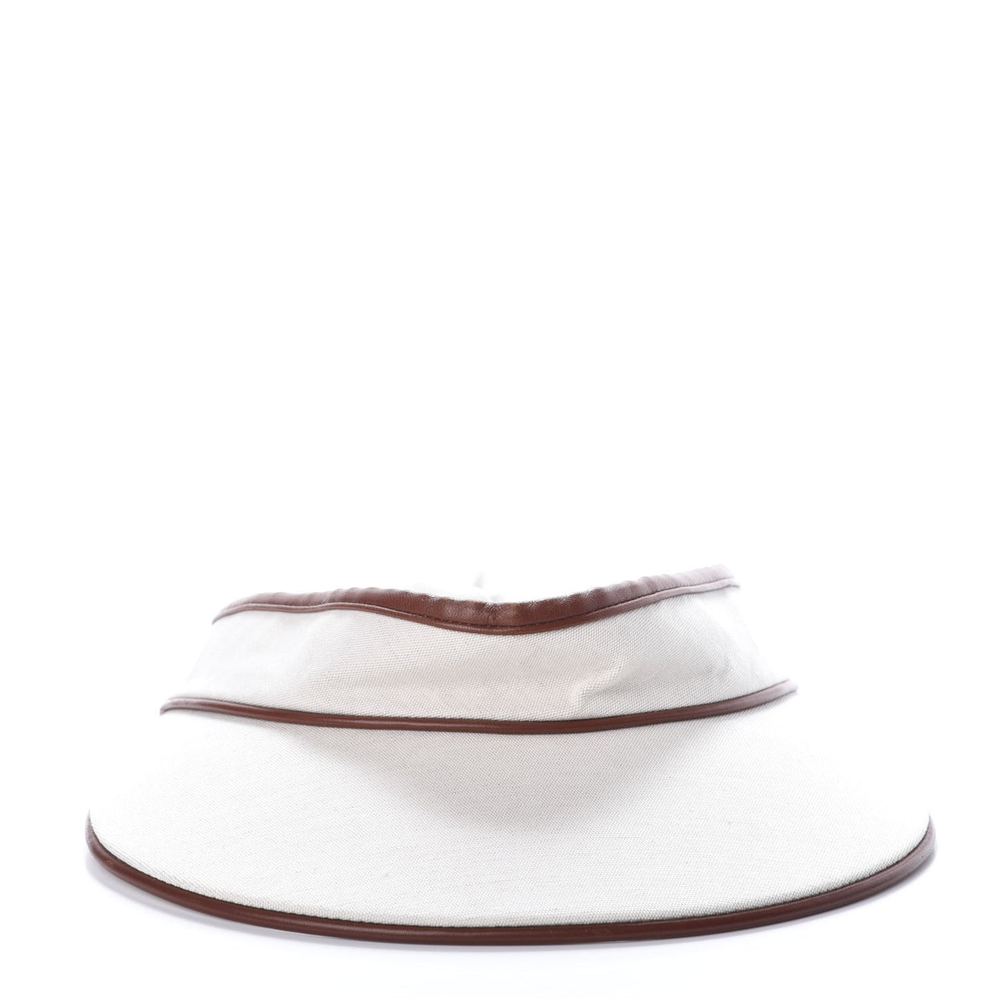 Toile Lambskin Visor Natural