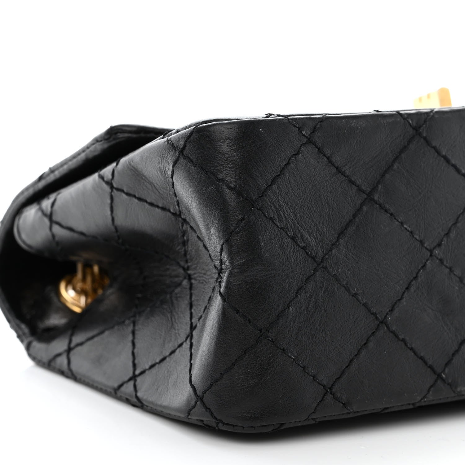 Chanel Aged Calfskin Quilted 2.55 Reissue Mini Flap Black 9 of 10