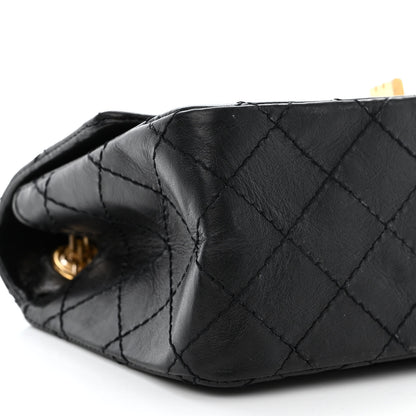 Chanel Aged Calfskin Quilted 2.55 Reissue Mini Flap Black 9 of 10