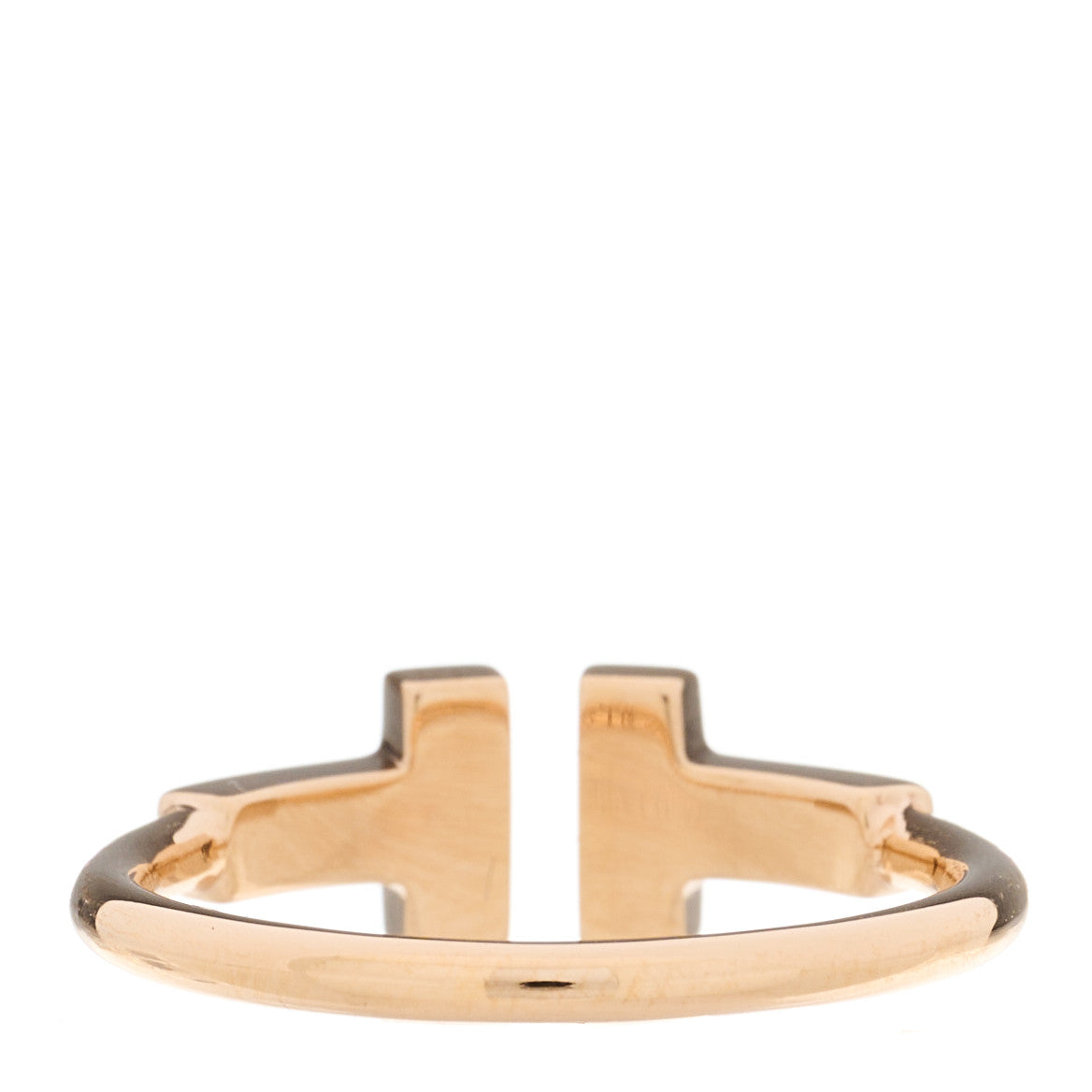 Tiffany 18K Rose Gold Diamond T Wire Ring 48 4.5 3 of 5