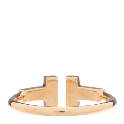 Tiffany 18K Rose Gold Diamond T Wire Ring 48 4.5 3 of 5