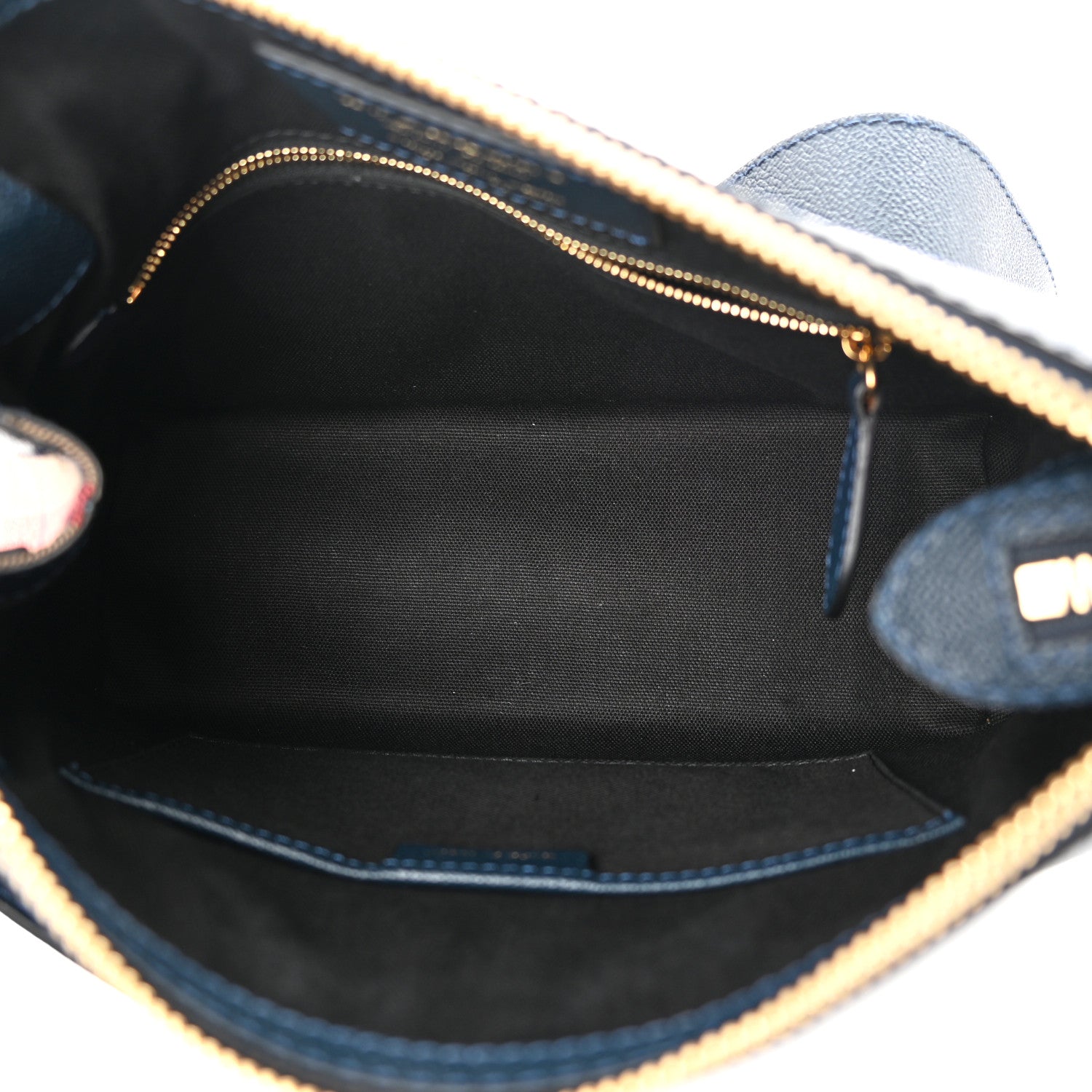 Burberry Soft Grain Calfskin House Check Small Helmsley Crossbody Blue Carbon 5 of 10