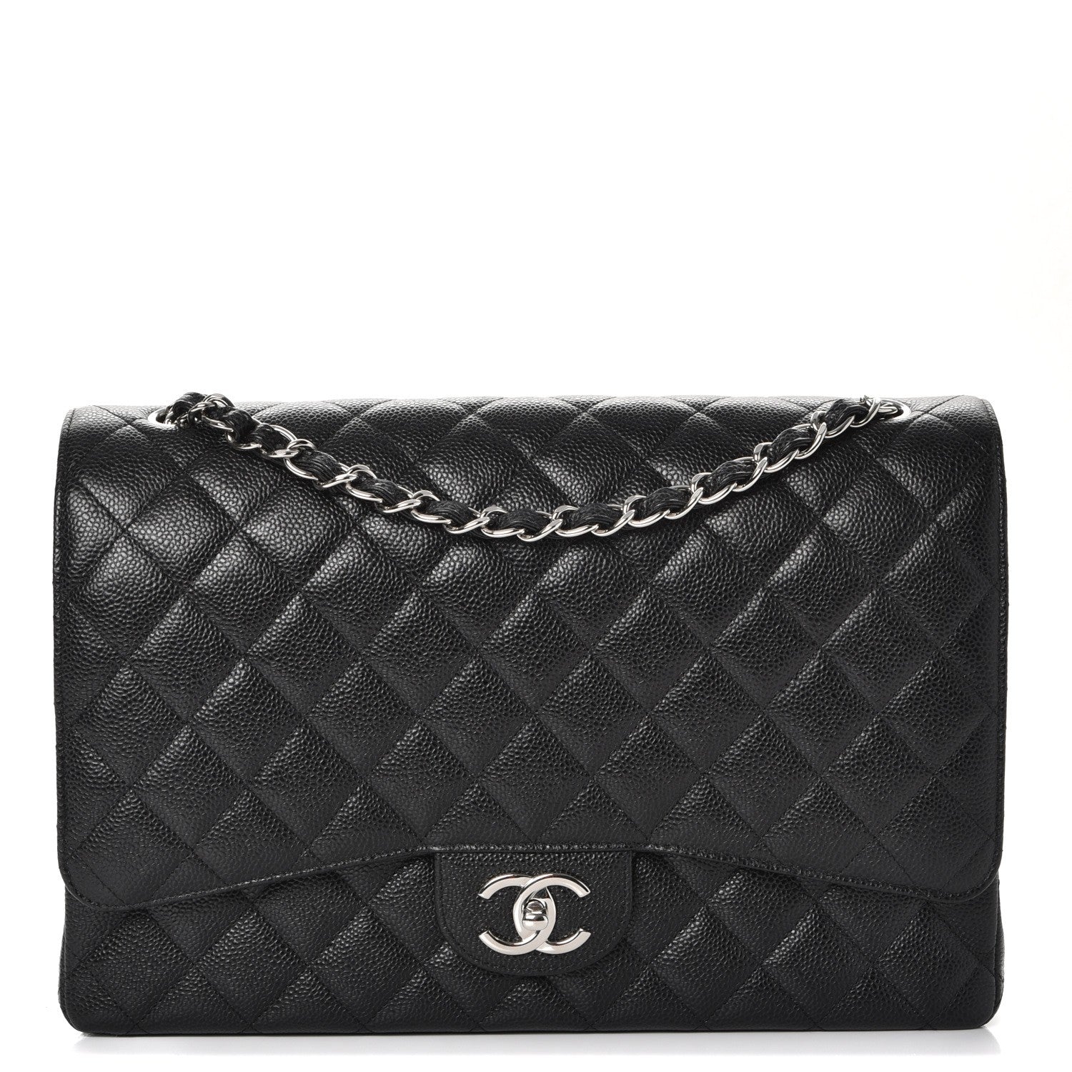 Chanel Caviar Quilted Maxi Double Flap Black 1 of 8