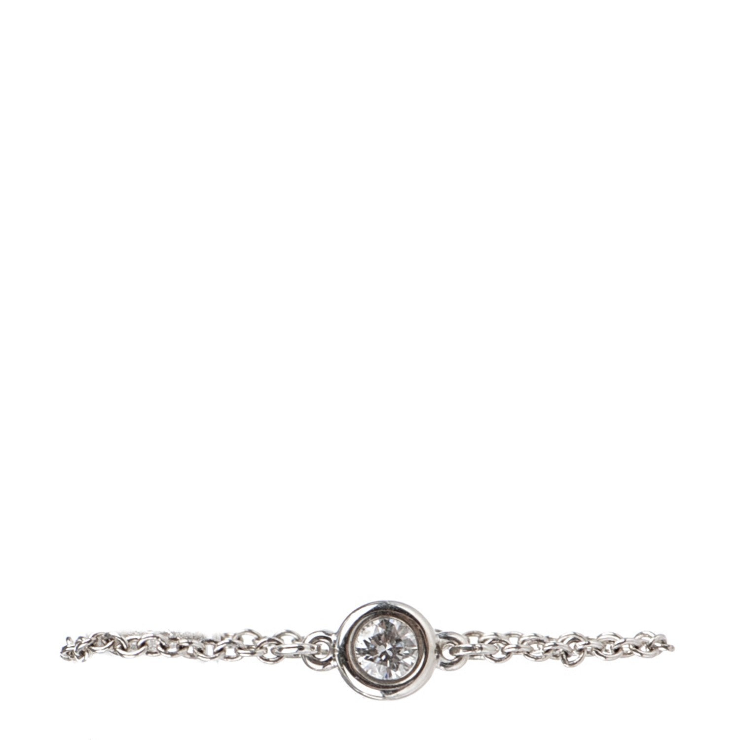 Tiffany Sterling Silver Diamond Elsa Peretti Diamonds by the Yard Ring 6.5 1 of 5