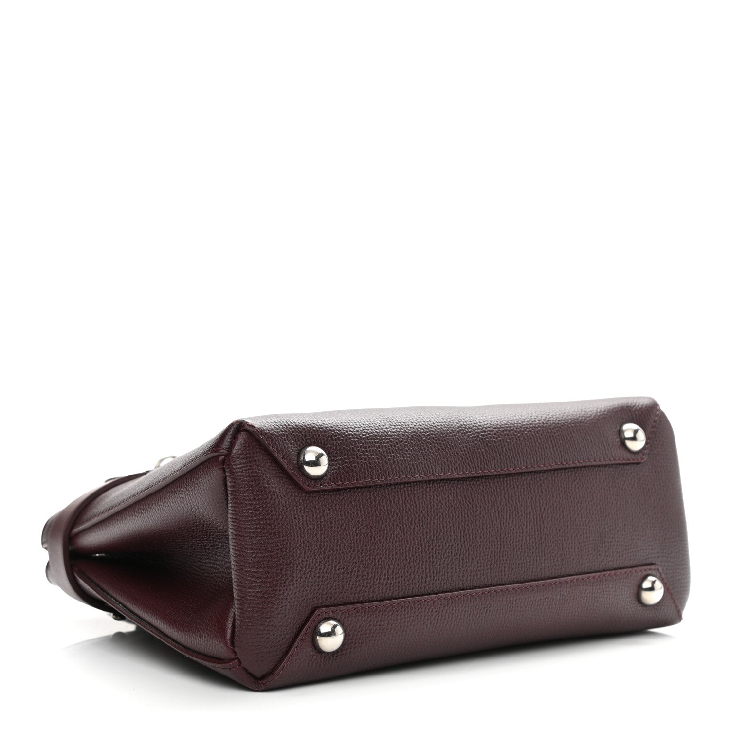 Burberry Grainy Calfskin House Check Small Banner Tote Mahogany Red 4 of 14