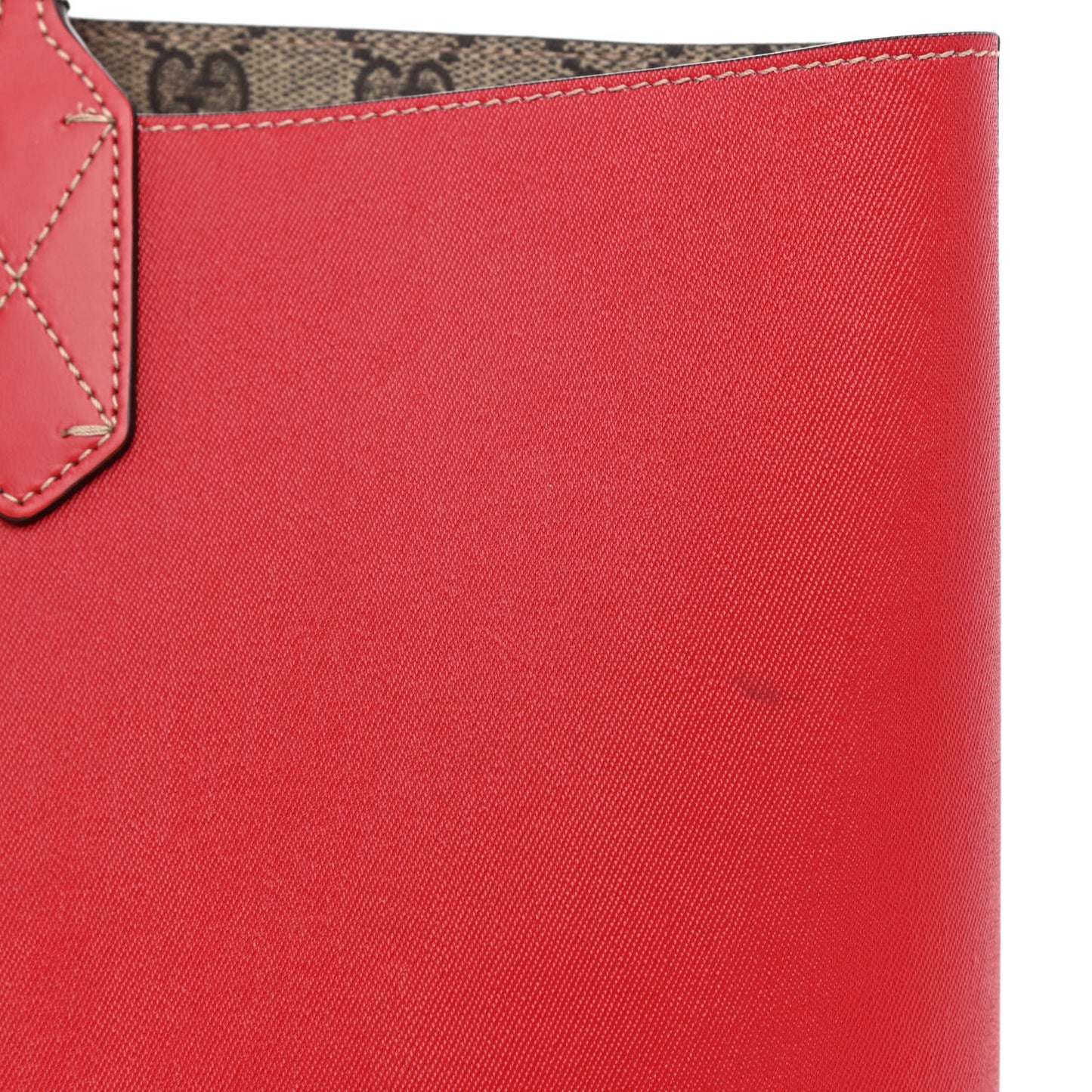 GG Supreme Medium Reversible Tote Beige Red